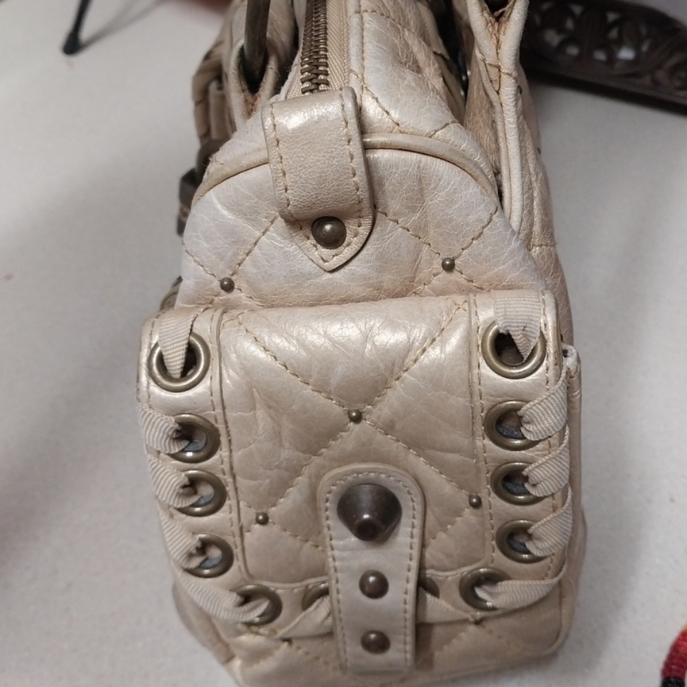 Vintage Betsey Johnson Quilted Satchel Bag **price firm** - Picture 4 of 5